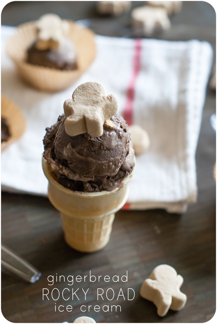 Gingerbread Rocky Road Ice Cream Bake at 350°